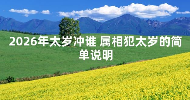 2026年太岁冲谁 属相犯太岁的简单说明